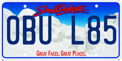 SD license plate 0BUL85