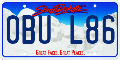 SD license plate 0BUL86
