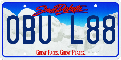 SD license plate 0BUL88