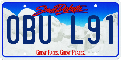 SD license plate 0BUL91