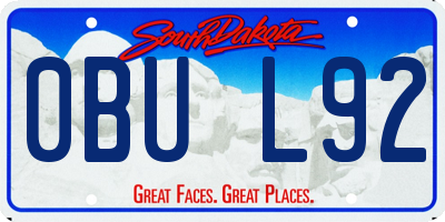 SD license plate 0BUL92