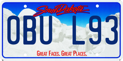 SD license plate 0BUL93