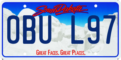 SD license plate 0BUL97