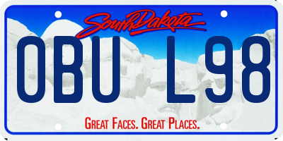SD license plate 0BUL98