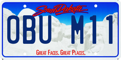 SD license plate 0BUM11