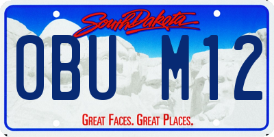 SD license plate 0BUM12