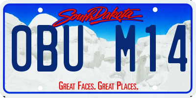 SD license plate 0BUM14