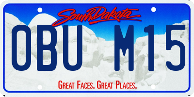 SD license plate 0BUM15