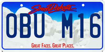 SD license plate 0BUM16