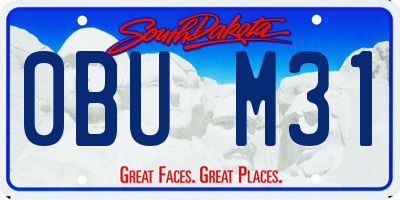 SD license plate 0BUM31