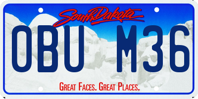 SD license plate 0BUM36