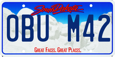 SD license plate 0BUM42