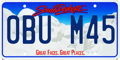 SD license plate 0BUM45
