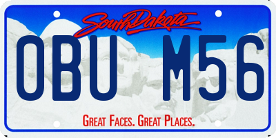 SD license plate 0BUM56