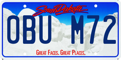 SD license plate 0BUM72