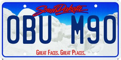 SD license plate 0BUM90