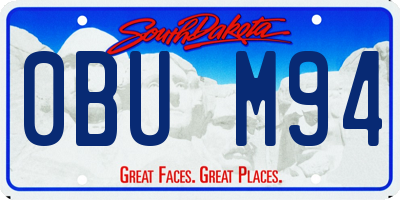 SD license plate 0BUM94