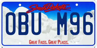 SD license plate 0BUM96