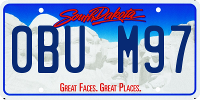 SD license plate 0BUM97