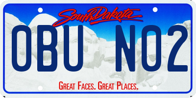 SD license plate 0BUN02