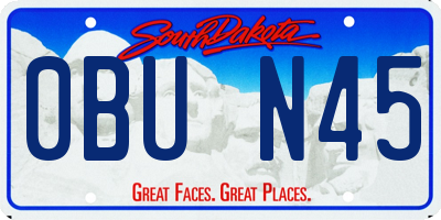 SD license plate 0BUN45