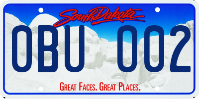 SD license plate 0BUO02