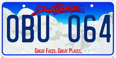 SD license plate 0BUO64