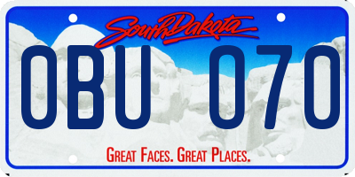 SD license plate 0BUO70