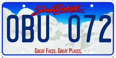 SD license plate 0BUO72