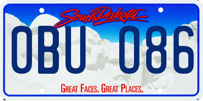 SD license plate 0BUO86