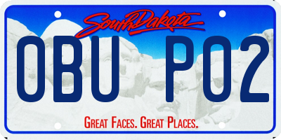 SD license plate 0BUP02