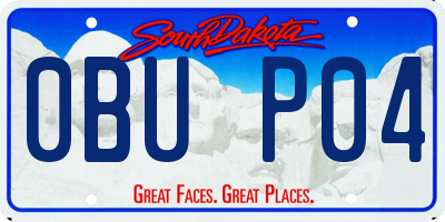 SD license plate 0BUP04