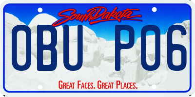 SD license plate 0BUP06