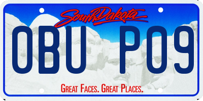 SD license plate 0BUP09