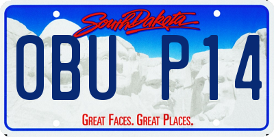 SD license plate 0BUP14