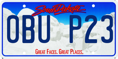 SD license plate 0BUP23