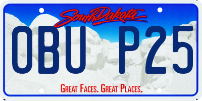 SD license plate 0BUP25