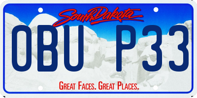 SD license plate 0BUP33