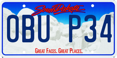 SD license plate 0BUP34