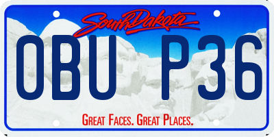 SD license plate 0BUP36