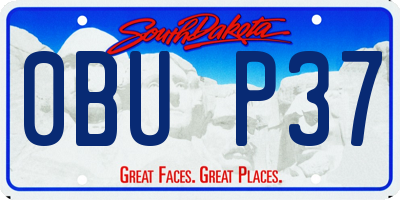 SD license plate 0BUP37