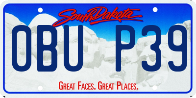SD license plate 0BUP39