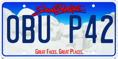 SD license plate 0BUP42