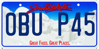 SD license plate 0BUP45