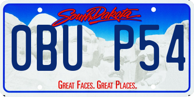 SD license plate 0BUP54