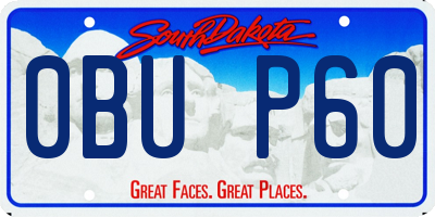 SD license plate 0BUP60