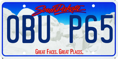 SD license plate 0BUP65