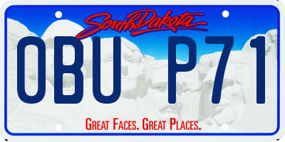 SD license plate 0BUP71