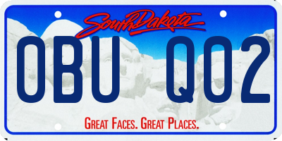 SD license plate 0BUQ02