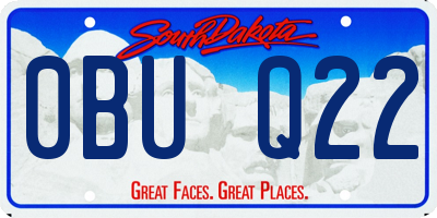 SD license plate 0BUQ22